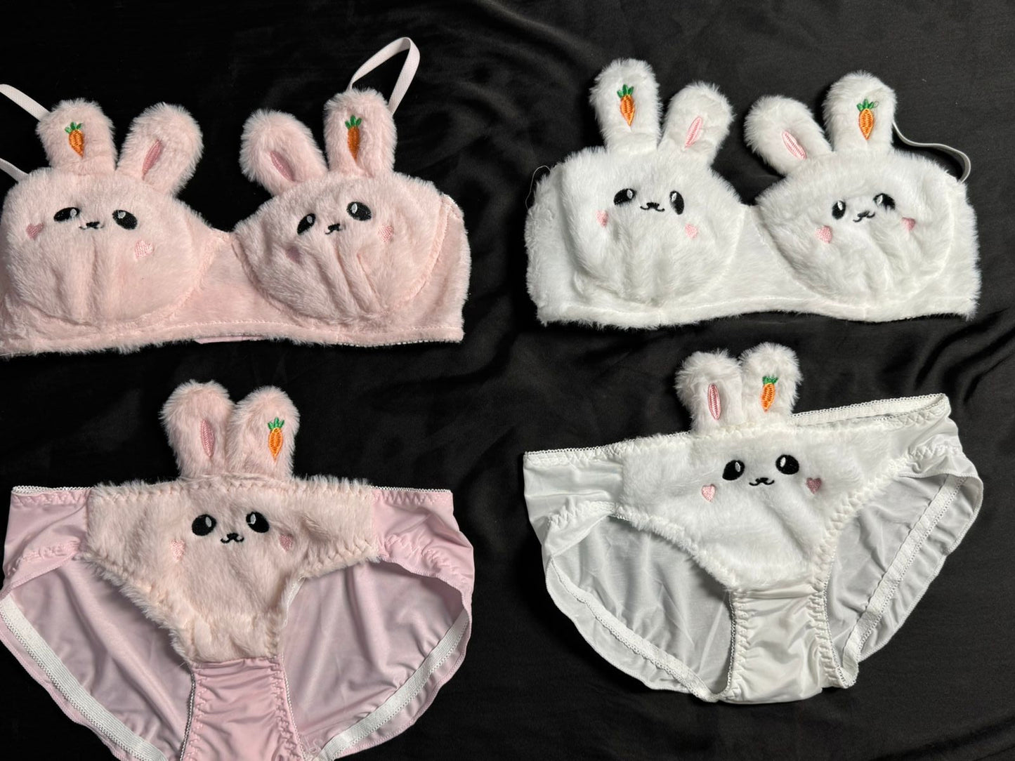 Fluffy Teddy Bear Bra & Panty Set