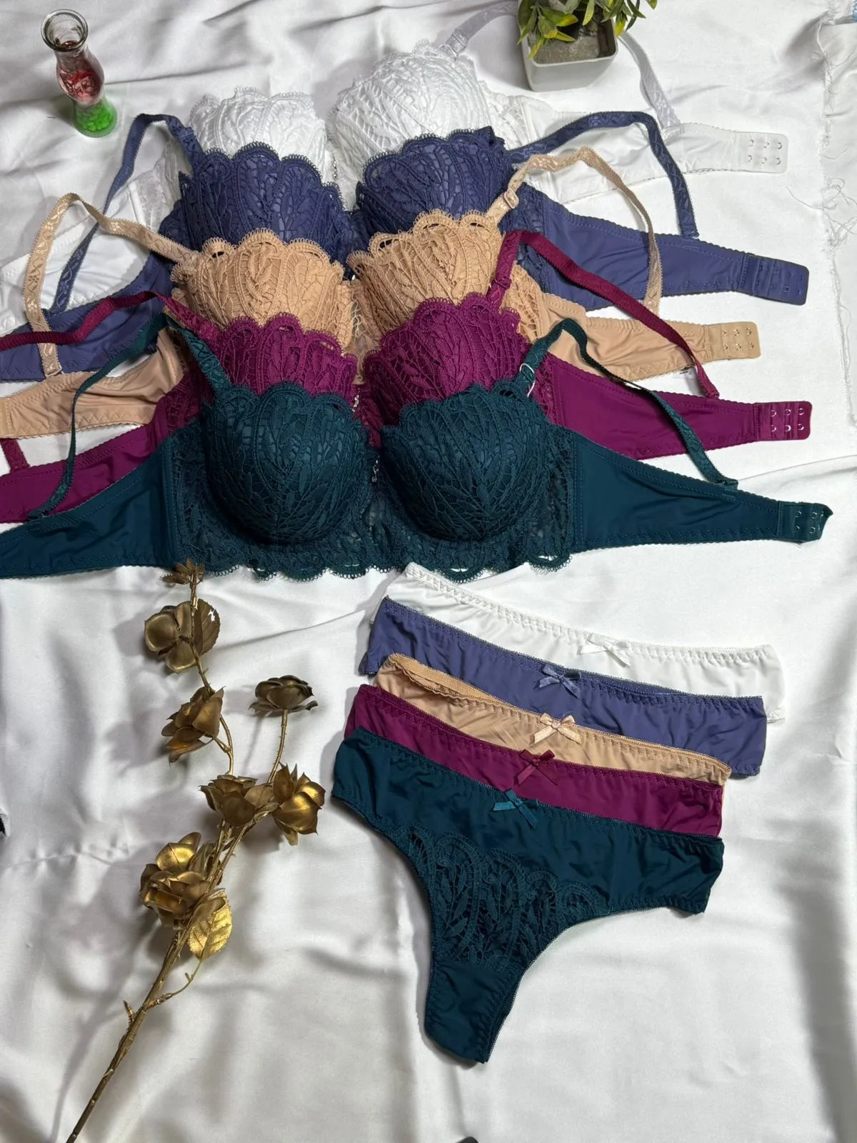 Angel Aura Mesh Lace Bra & Panty Set