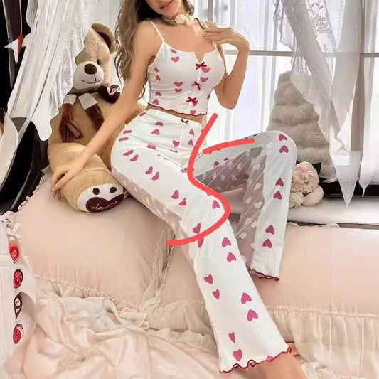 Sweetheart Ribbed Pajama Set