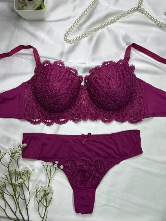 Angel Aura Mesh Lace Bra & Panty Set