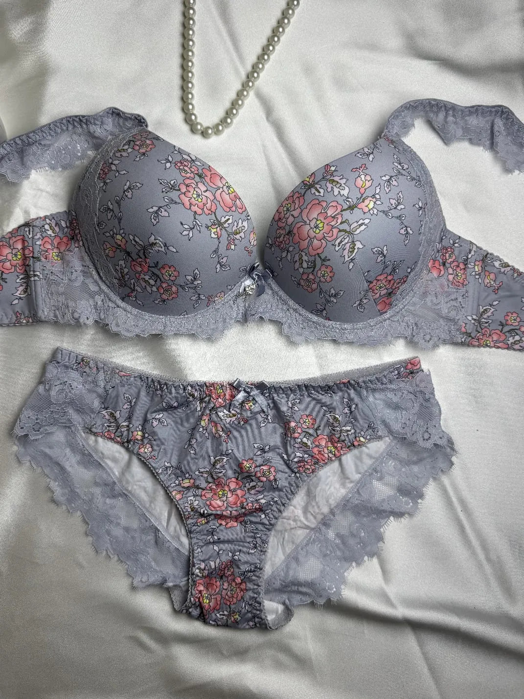 Floral Print Bra & Panty Set