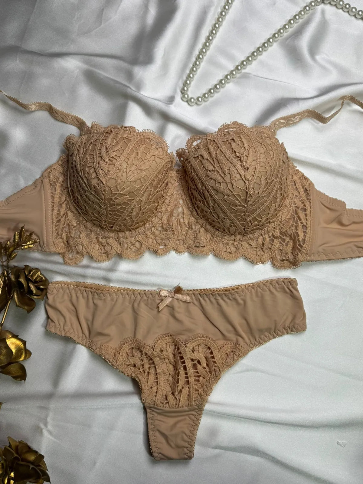 Angel Aura Mesh Lace Bra & Panty Set