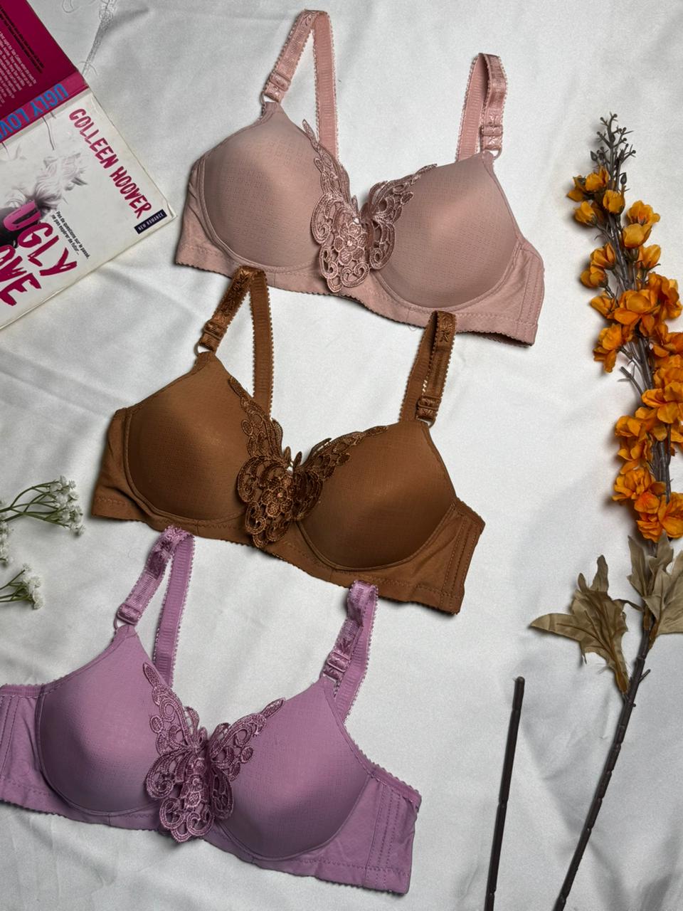 Beautiful Front Laced Butterfly Bra