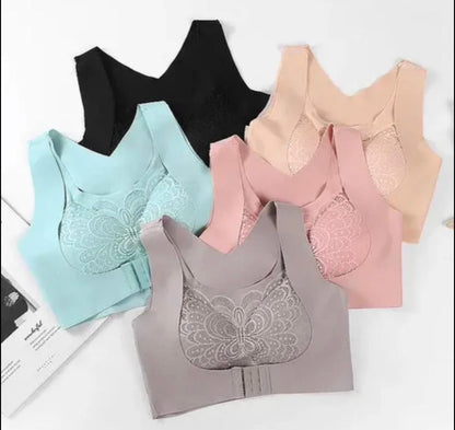 Front & Back Hook Seamless Bra (Removable Pad)