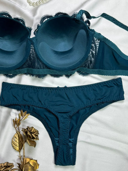 Angel Aura Mesh Lace Bra & Panty Set