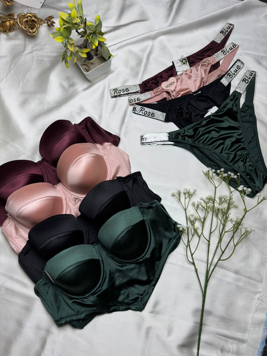 Blue Rose Elegant Bra & Panty Set