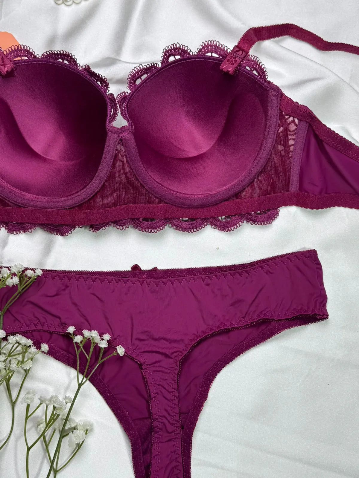 Angel Aura Mesh Lace Bra & Panty Set