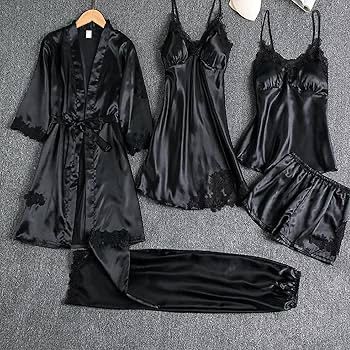 Romance Bloom Silk Nighty (5Pc)