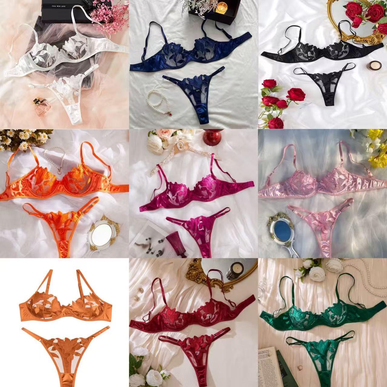 Floral Net Bra & Panty