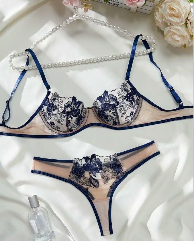 Floral Net Bra & Panty