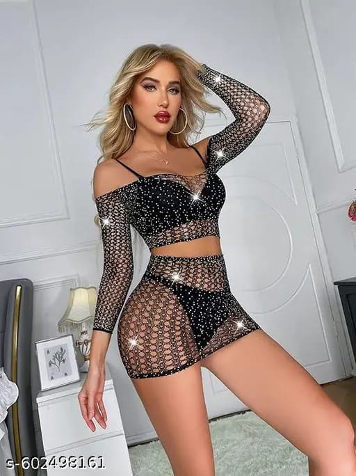 2 pc Shinning Stone Body Stocking