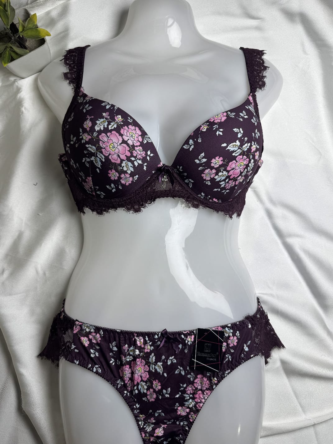 Floral Print Bra & Panty Set