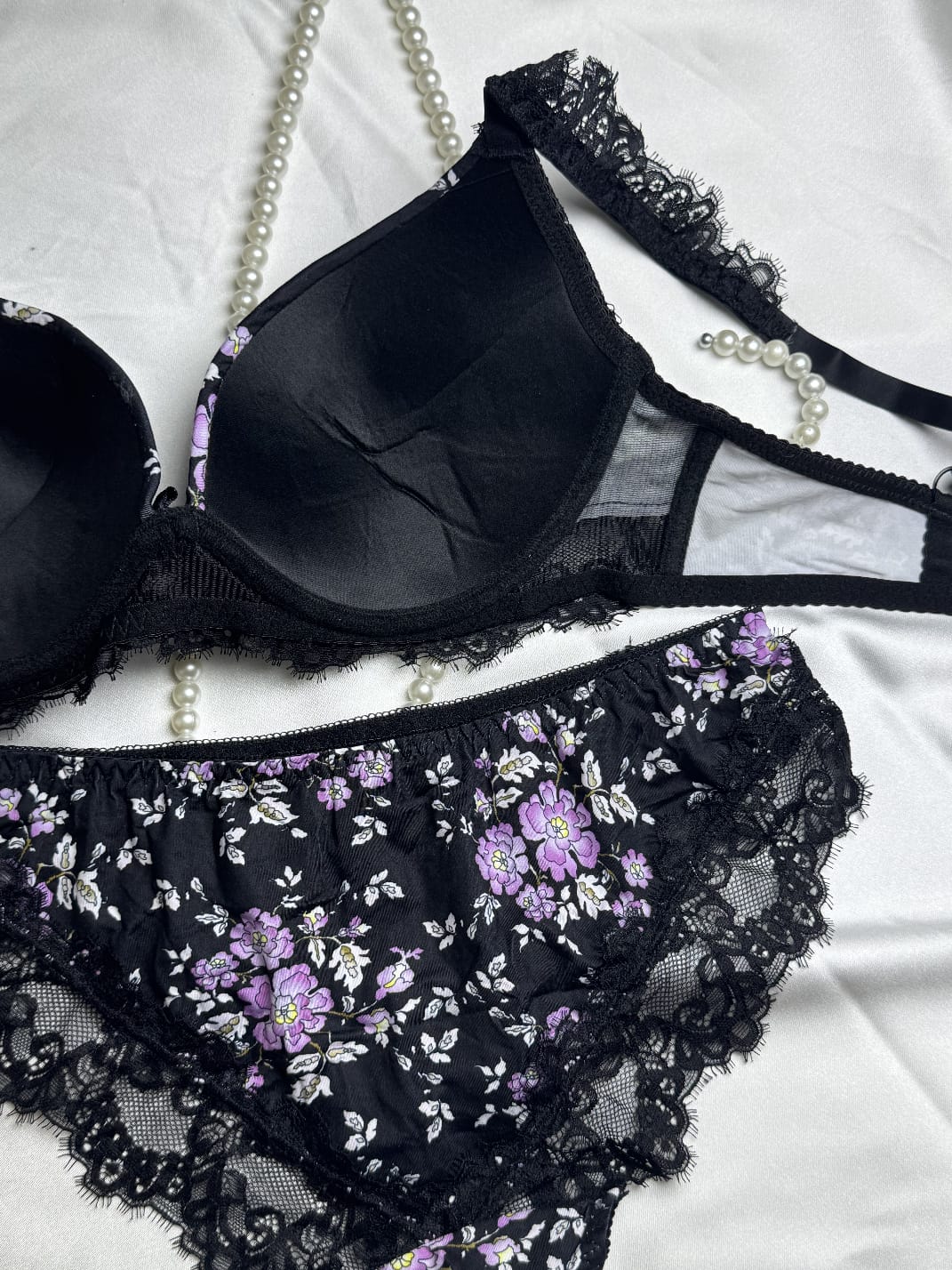 Floral Print Bra & Panty Set